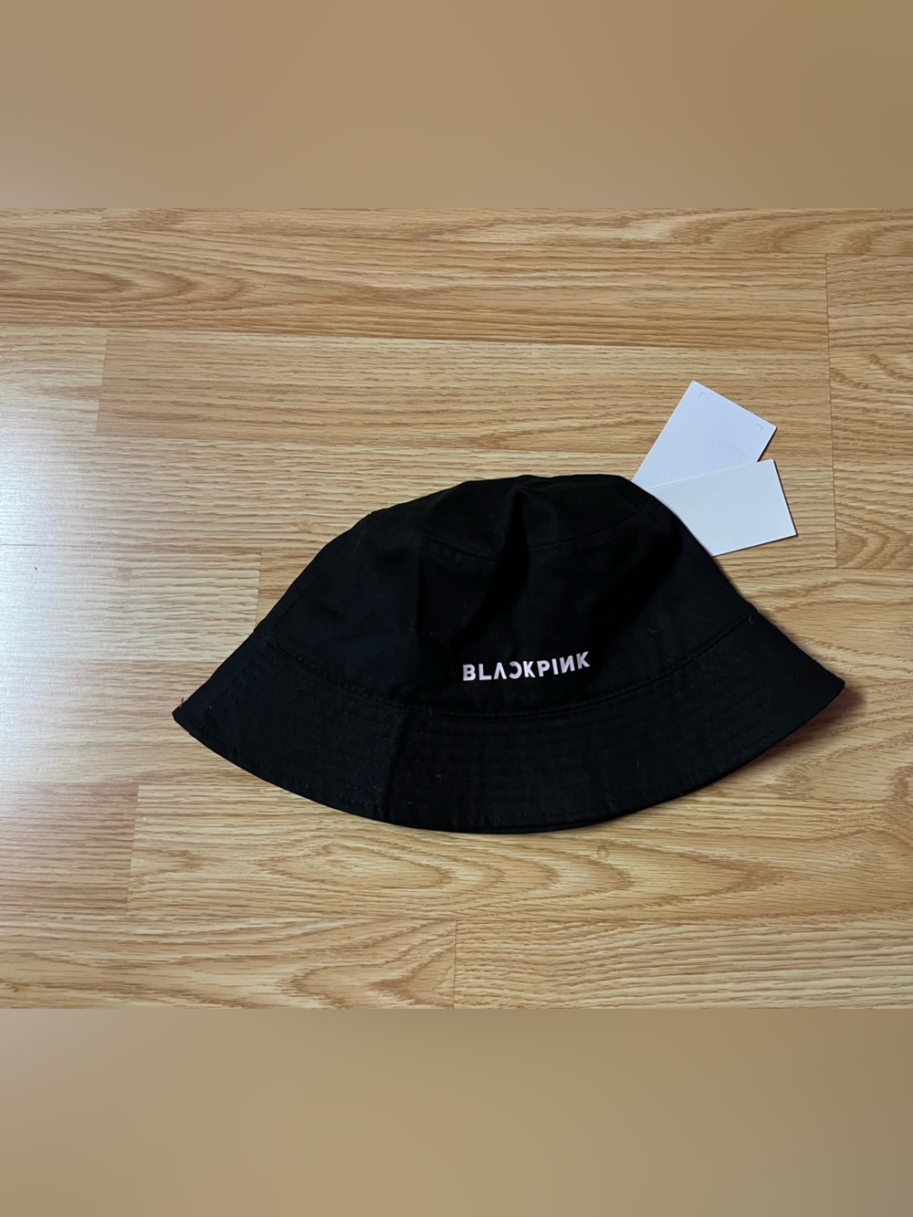 BLACKPINK x H&M Women’s Black Bucket Hat with Pink in the middle
